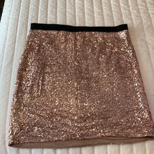 ELOQUII Gold Sequin Skirt